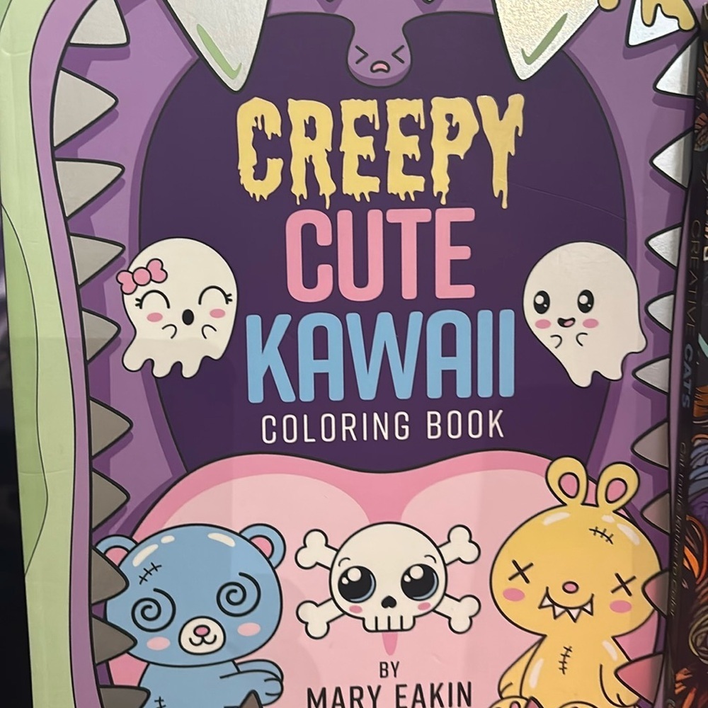 Creepy Cute Kawaii Coloring Book With Twistsble Colored Pencil Set